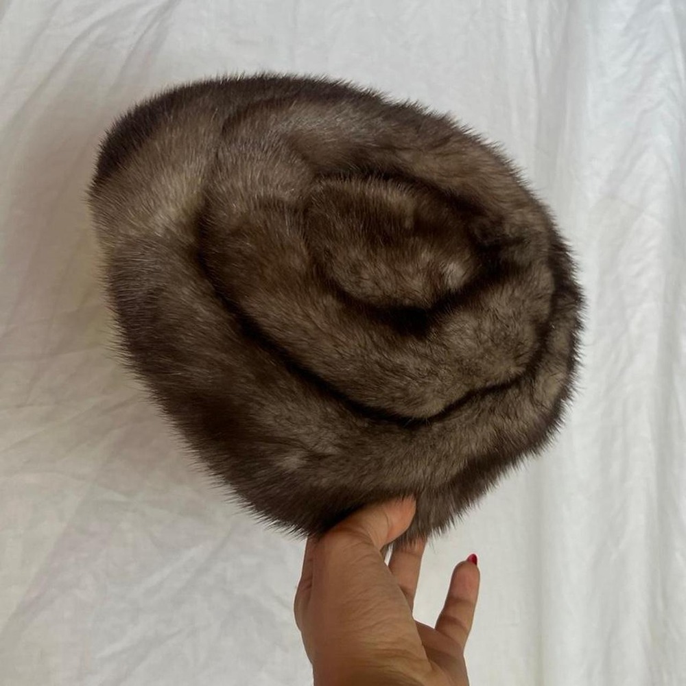 Vintage REAL FUR Beret Hat